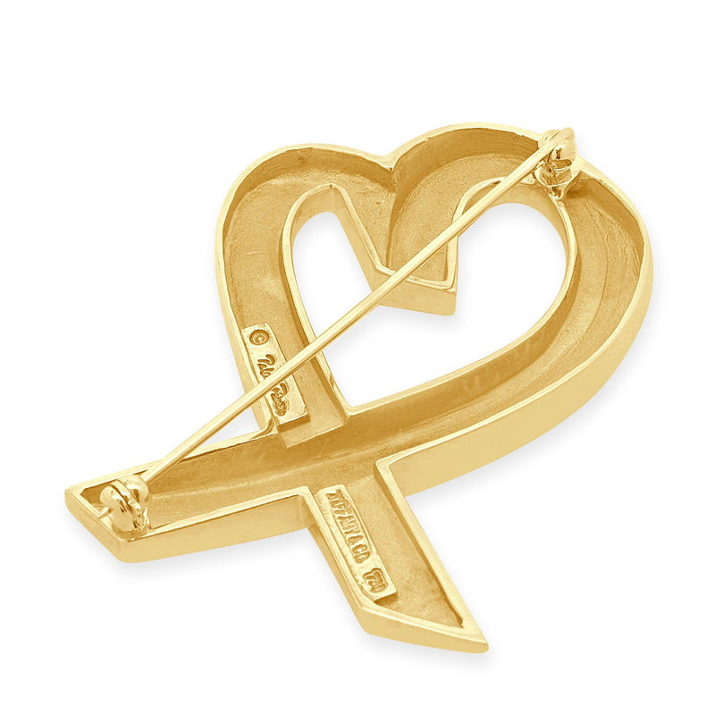 Tiffany & Co. Paloma Picasso 18 Karat Yellow Gold Open Heart Pin