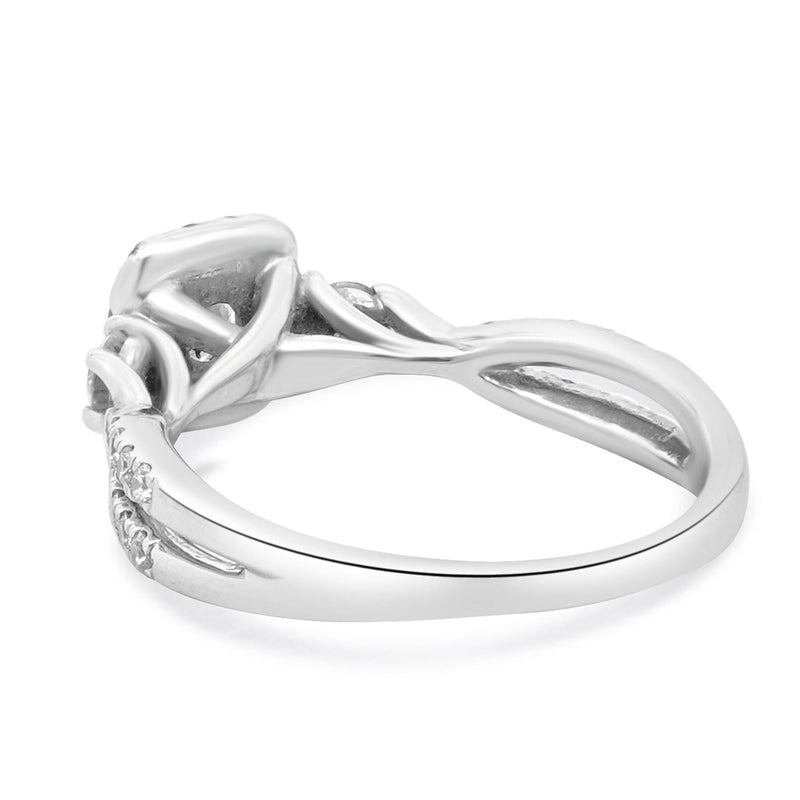 14 Karat White Gold Diamond Engagement Ring