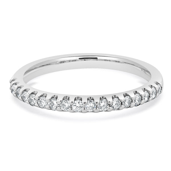 14 Karat White Gold Diamond Band