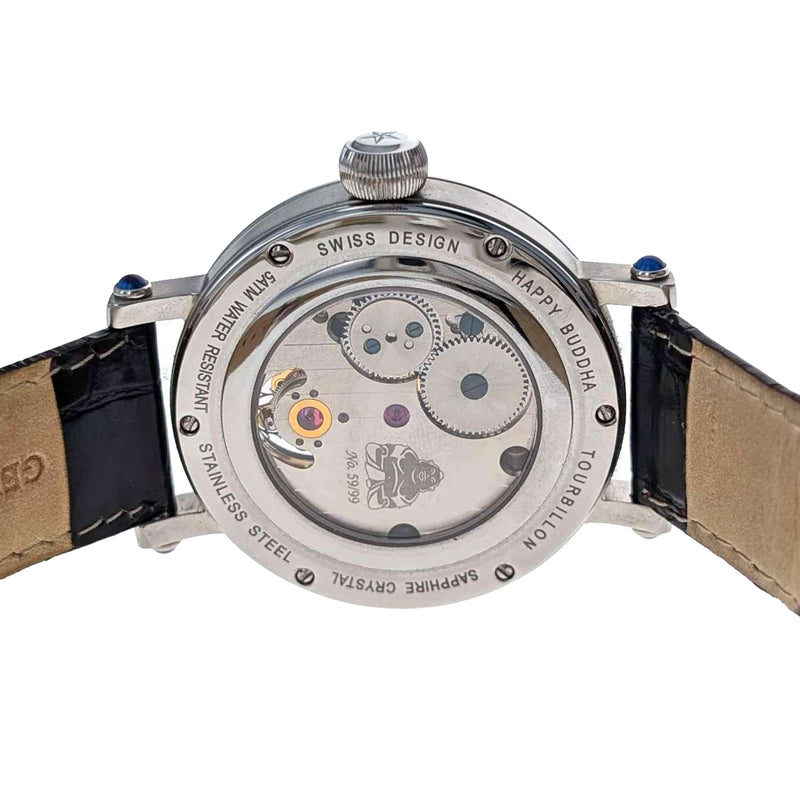Kultuhr Happy Buddha Tourbillon 42mm Stainless Steel Black Dial H10GS