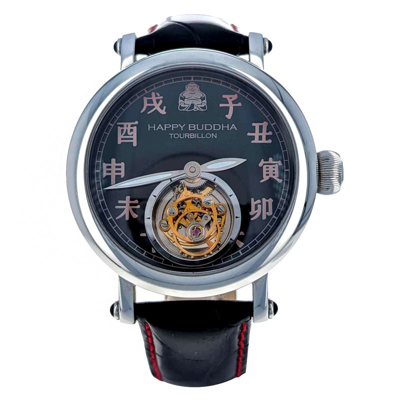 Kultuhr Happy Buddha Tourbillon 42mm Stainless Steel Black Dial H10GS