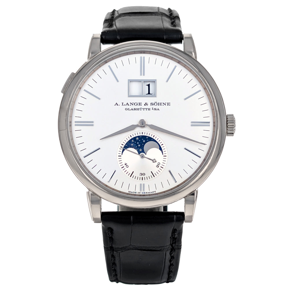 A. Lange & Söhne Saxonia Moon Phase 40mm White Gold 384.026