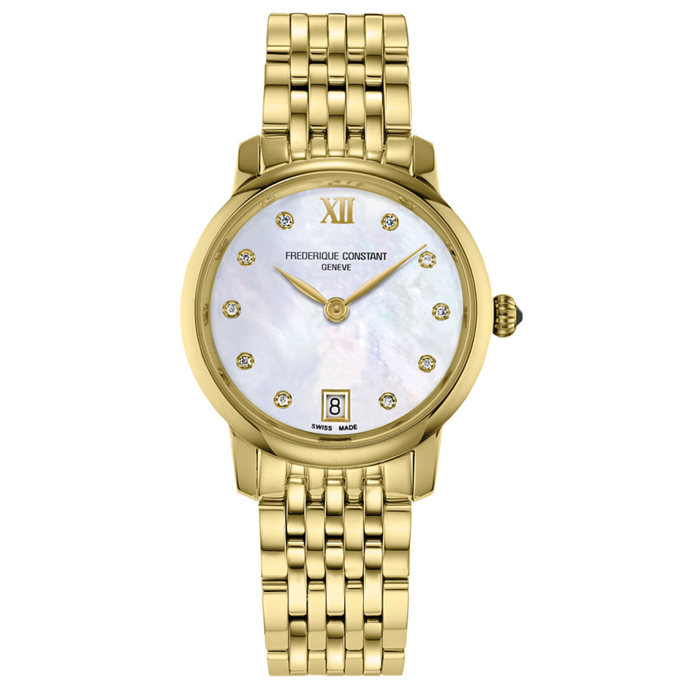 Frederique Constant Slimline Ladies Midsize Date FC-220MPWD1S25B