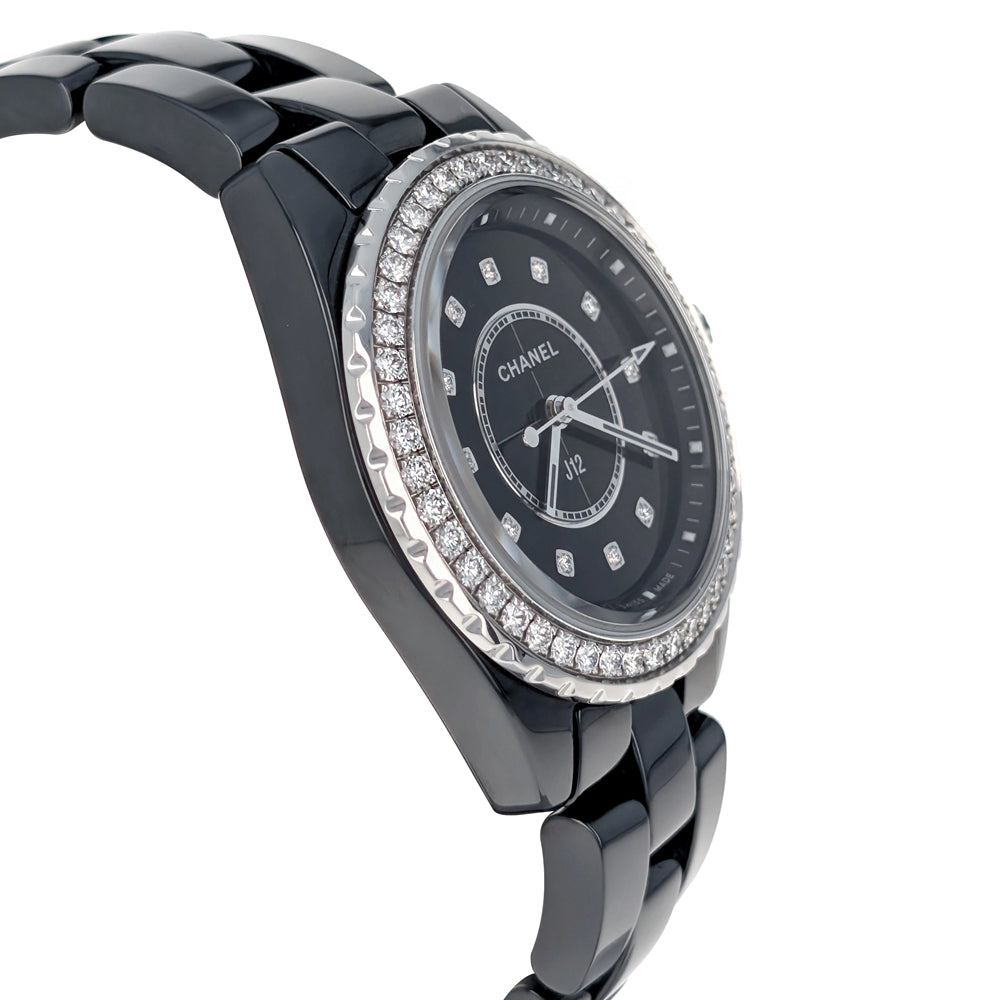 CHANEL J12 Diamond Bezel 33MM Black Ceramic H6419