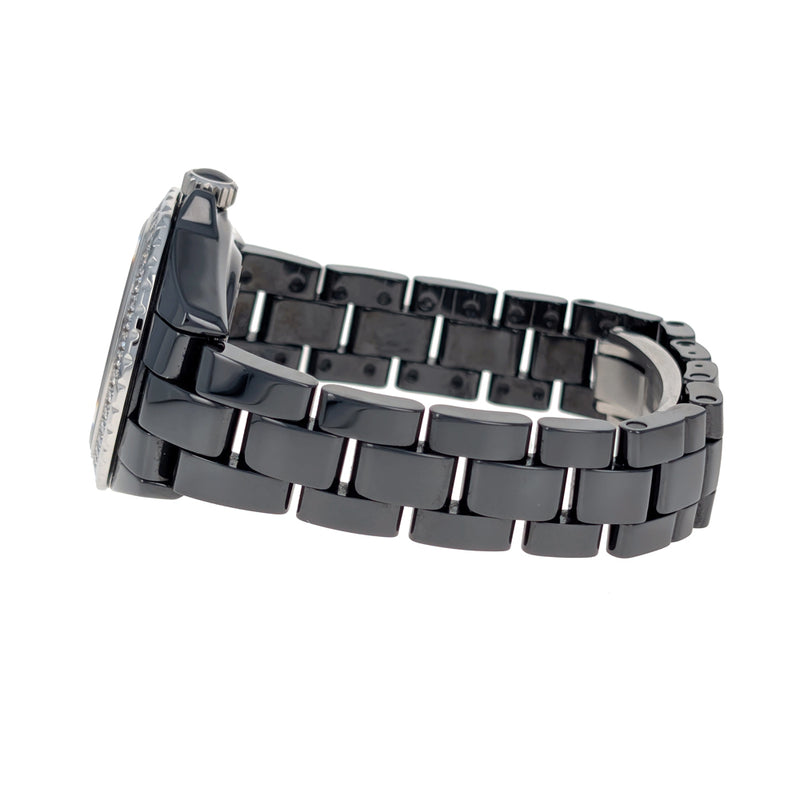 CHANEL J12 Diamond Bezel 33MM Black Ceramic H6419
