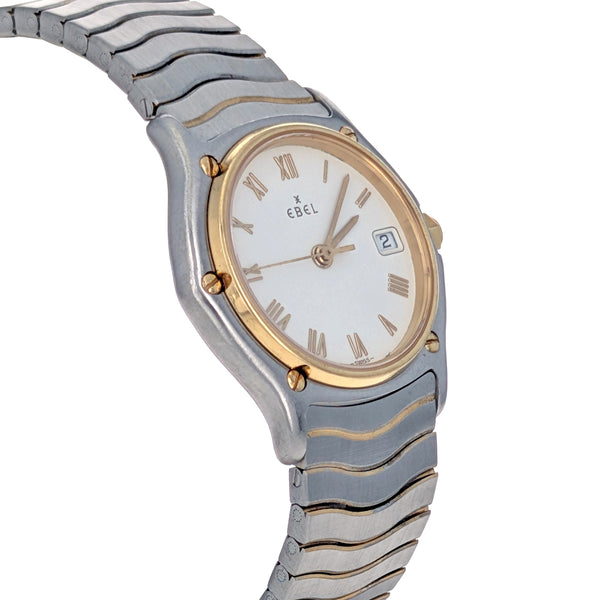 Ebel Sport Classic Lady Wave 27mm Stainless Steel Yellow Gold 183908