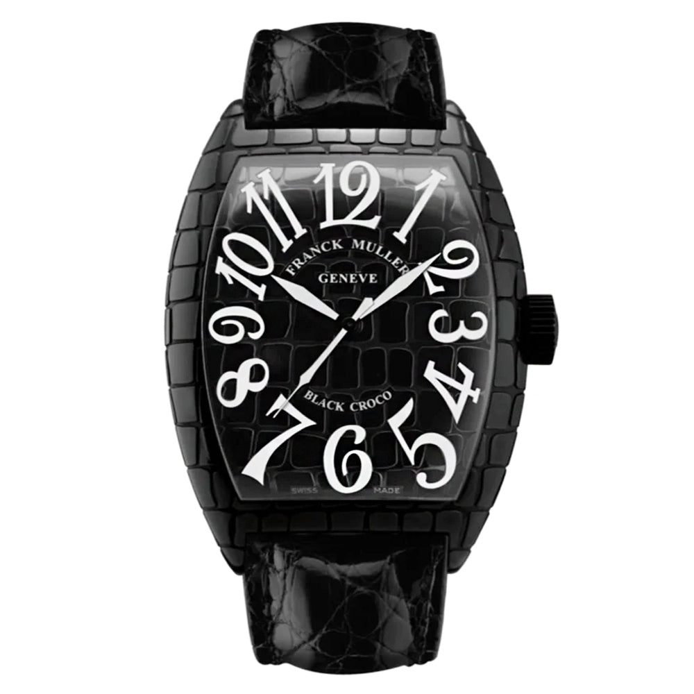 Franck Muller Cintree Curvex 40mm Black Croco 8880 SC BLK CRO