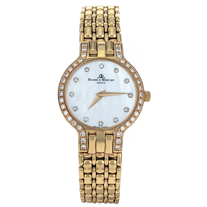 Baume & Mercier Yellow Gold 24mm Diamonds MX000M87