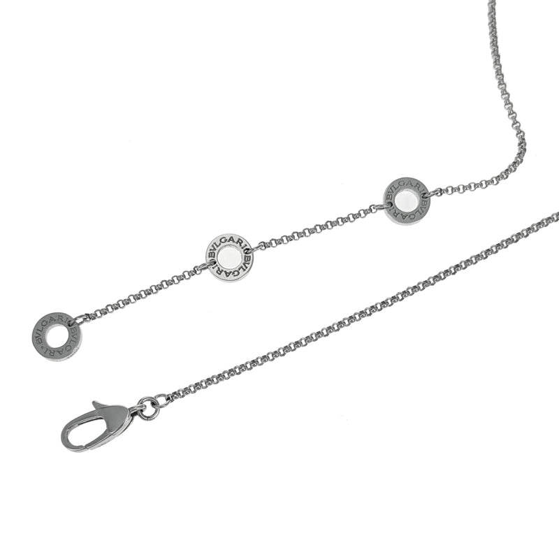 Bvlgari B.Zero1 White Gold & Pave Diamonds Mini Pendant Necklace