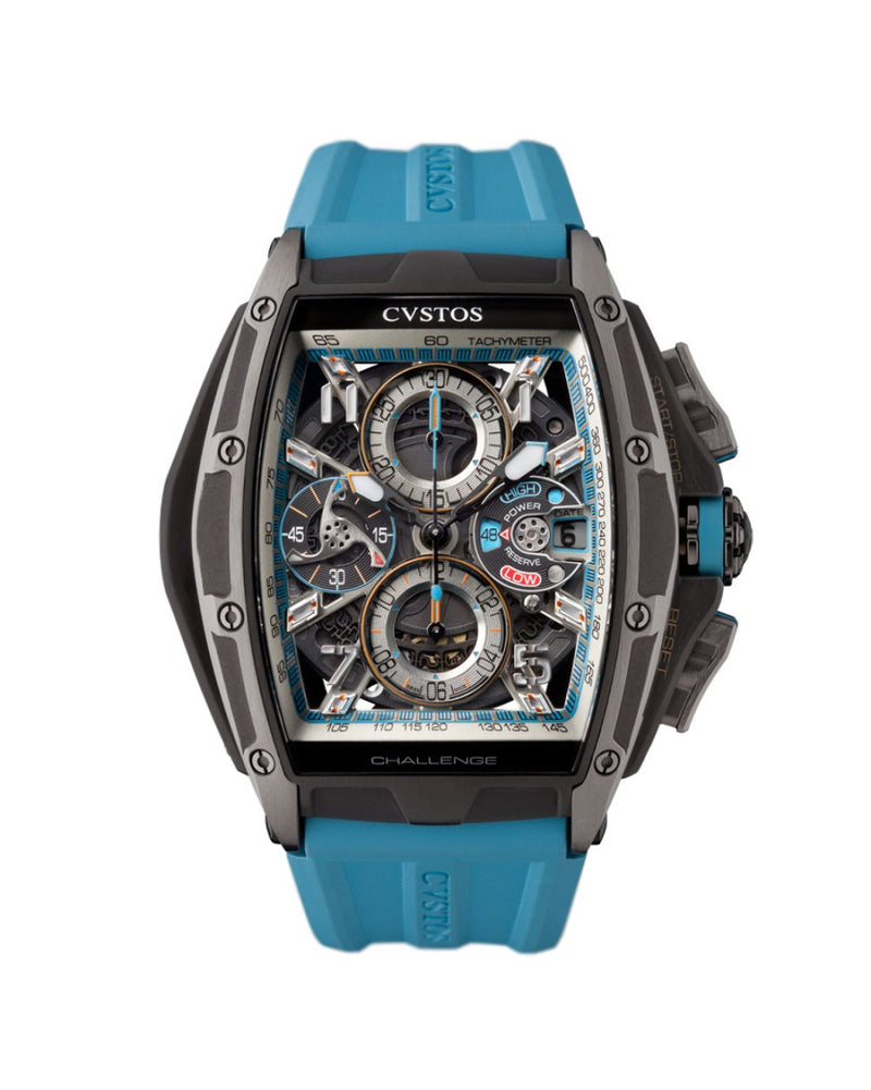 Cvstos Chronograph-S Chrono Grey Brancard Black Titanium / Blue B00107.4176001