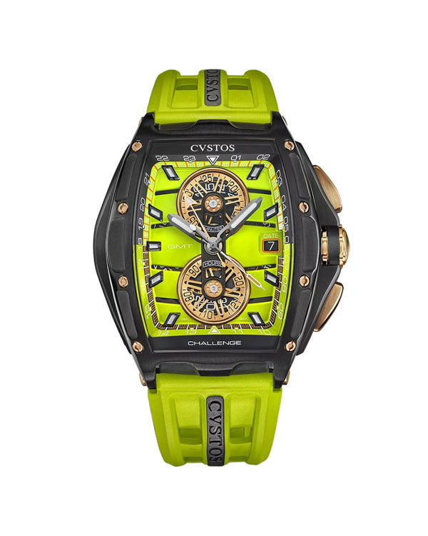 Cvstos Challenge Chrono GMT Black Steel / Pistachio Limited Editon B01110.4107001