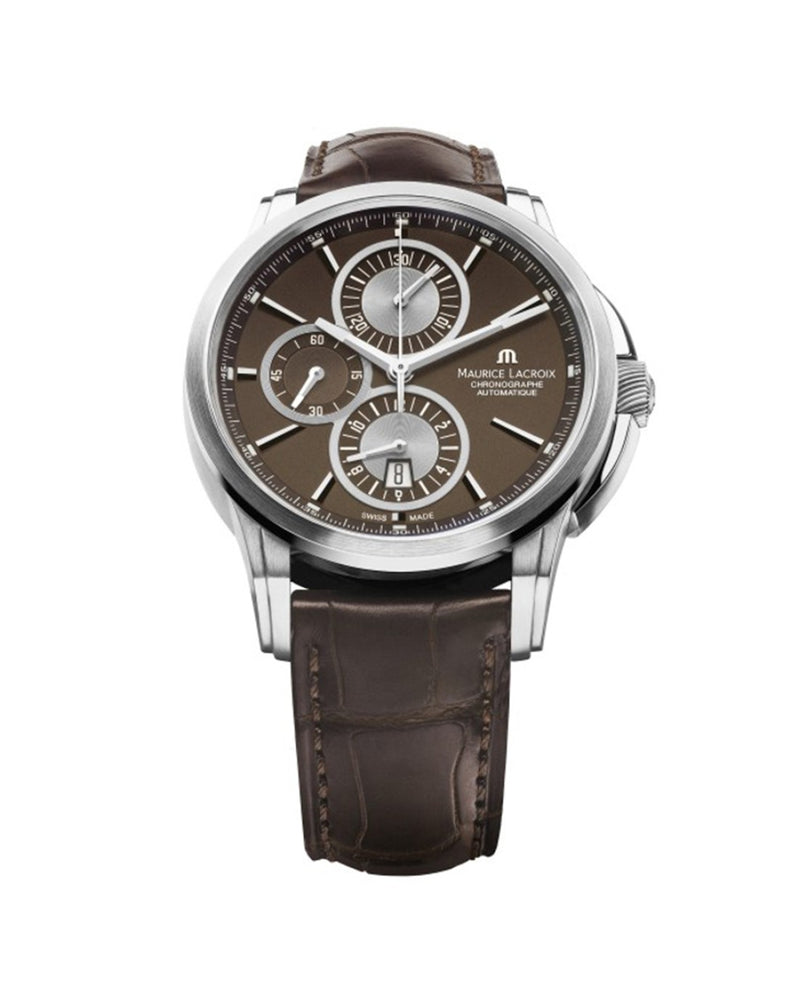 Maurice Lacroix Pontos Chronograph Brown Dial PT6188-SS001-730