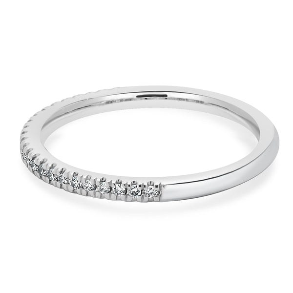 14 Karat White Gold Lab Grown Diamond Anniversary Band