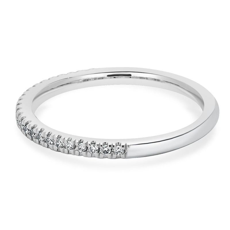 14 Karat White Gold Lab Grown Diamond Anniversary Band