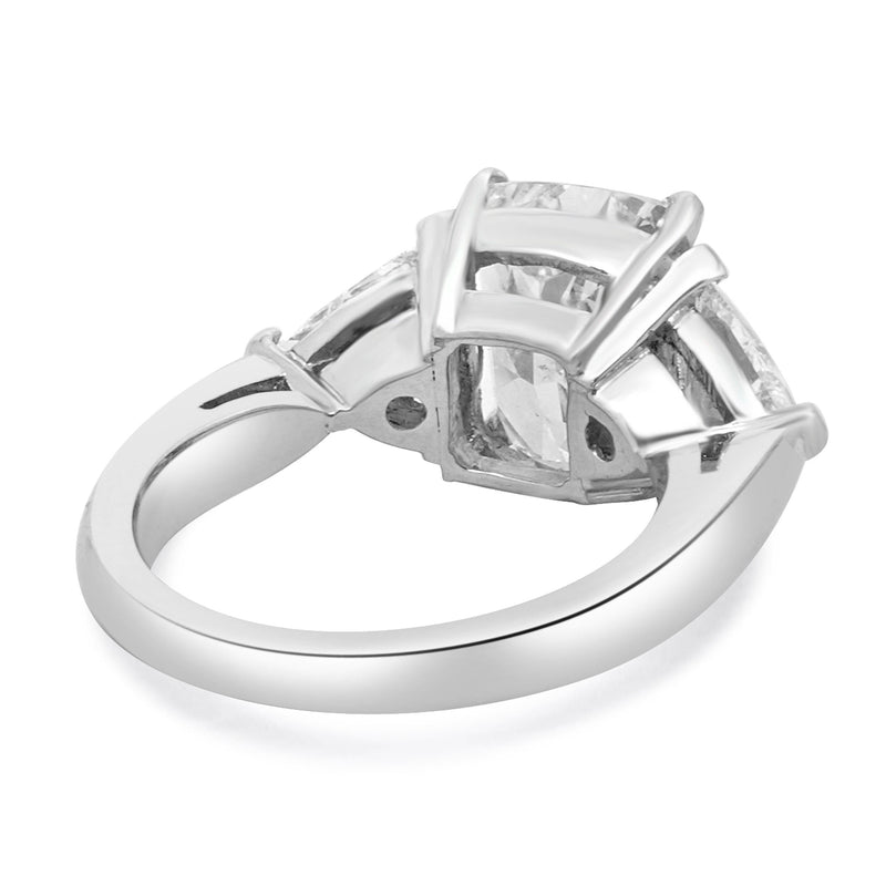 Platinum Cushion Cut Diamond Engagement Ring