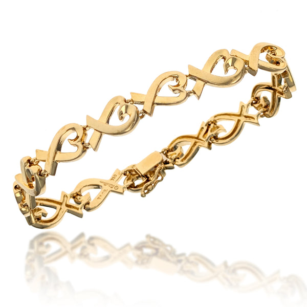 Tiffany & Co. 18K Yellow Gold Heart Bracelet