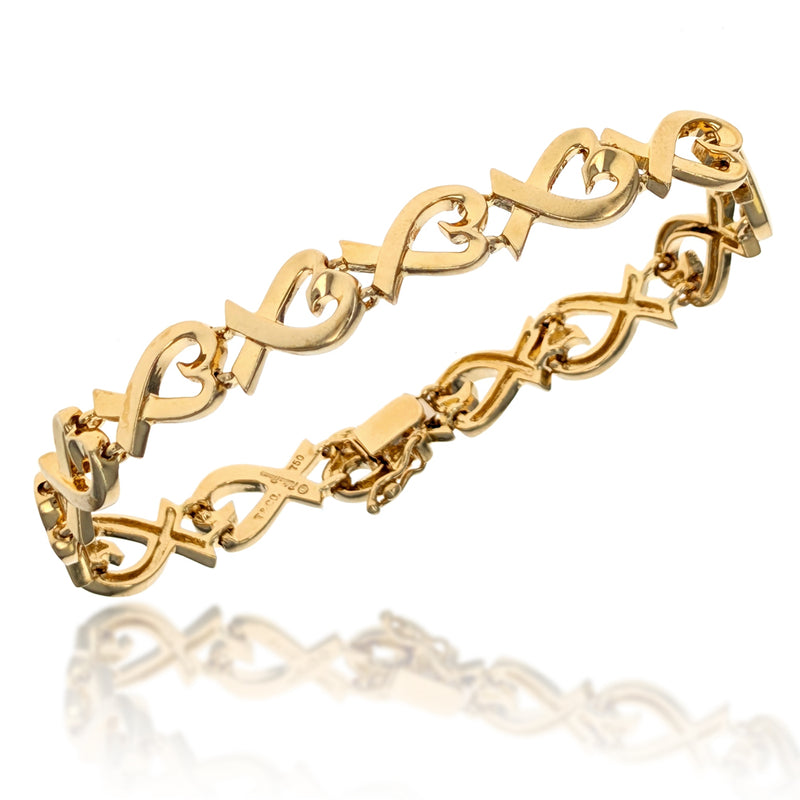 Tiffany & Co. 18K Yellow Gold Heart Bracelet