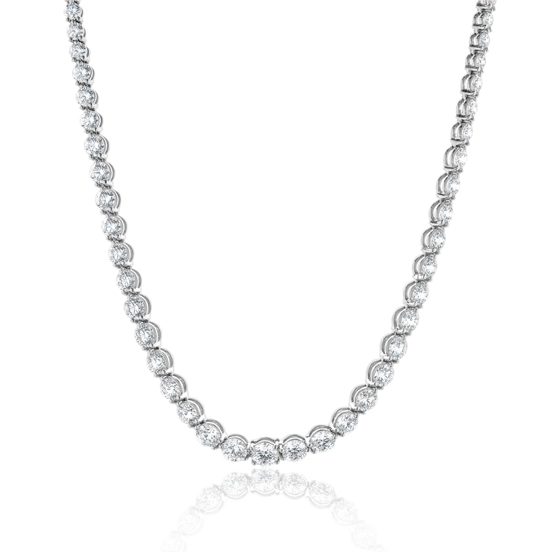 Tiffany & Co. Victoria Platinum Graduated Line Diamond Necklace