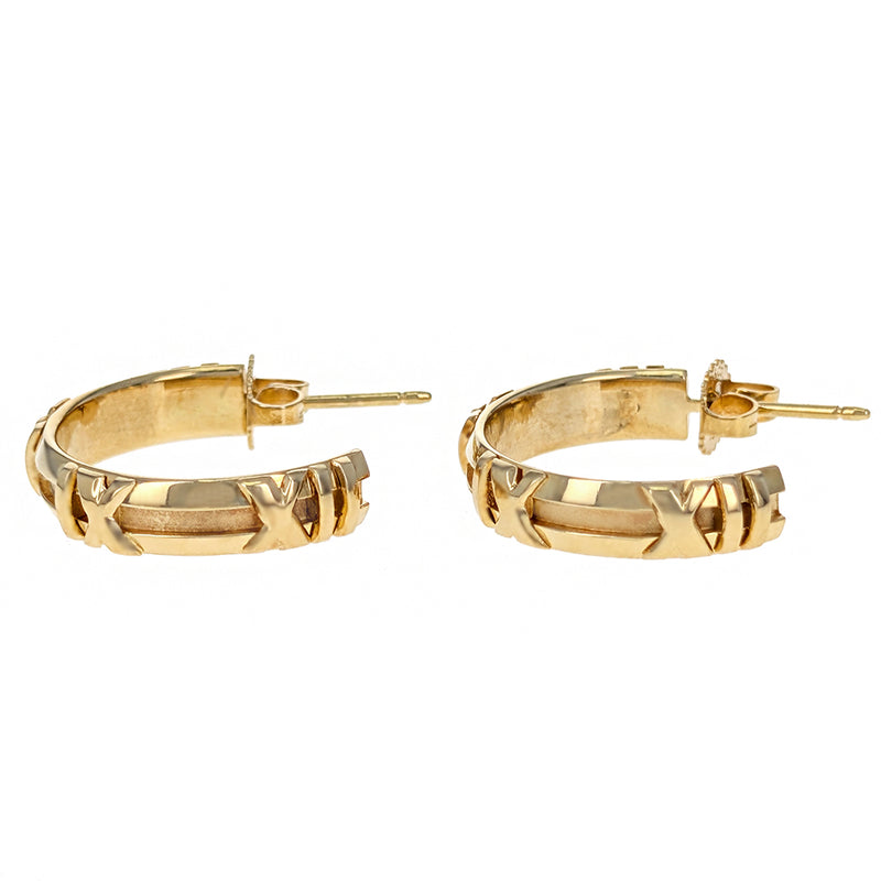 Tiffany & Co. 18K Yellow Gold Atlas Hoop Earrings – E.D. Marshall