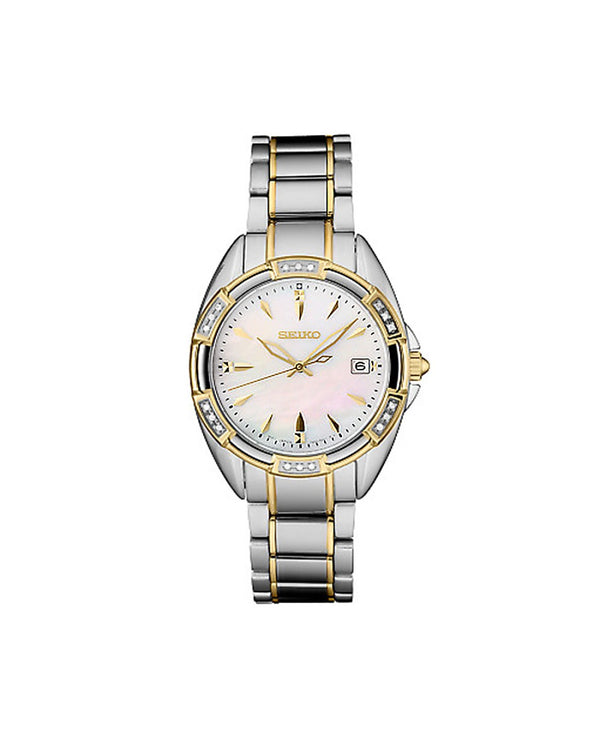 Seiko Two Tone Diamond Collection Watch SKK880