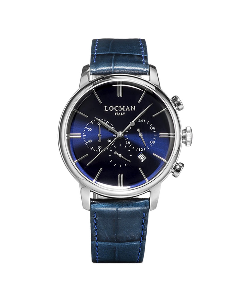 Locman 1960 Chrono Quartz Stainless Steel 0254A02A-00BLNKPB