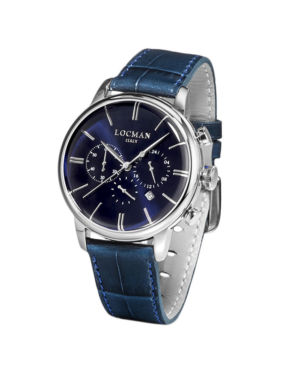 Locman 1960 Chrono Quartz Stainless Steel 0254A02A-00BLNKPB