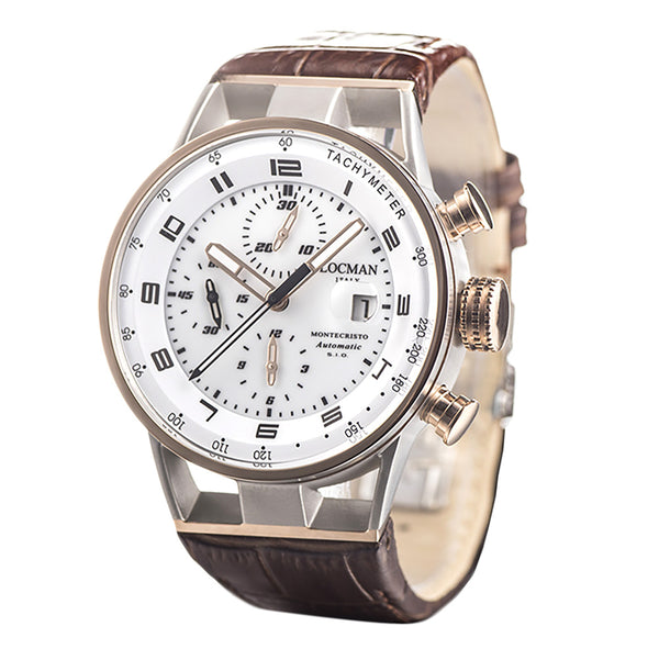 Locman Montecristo Chronograph Automatic 44mm 0516M08S-00WHBKPN