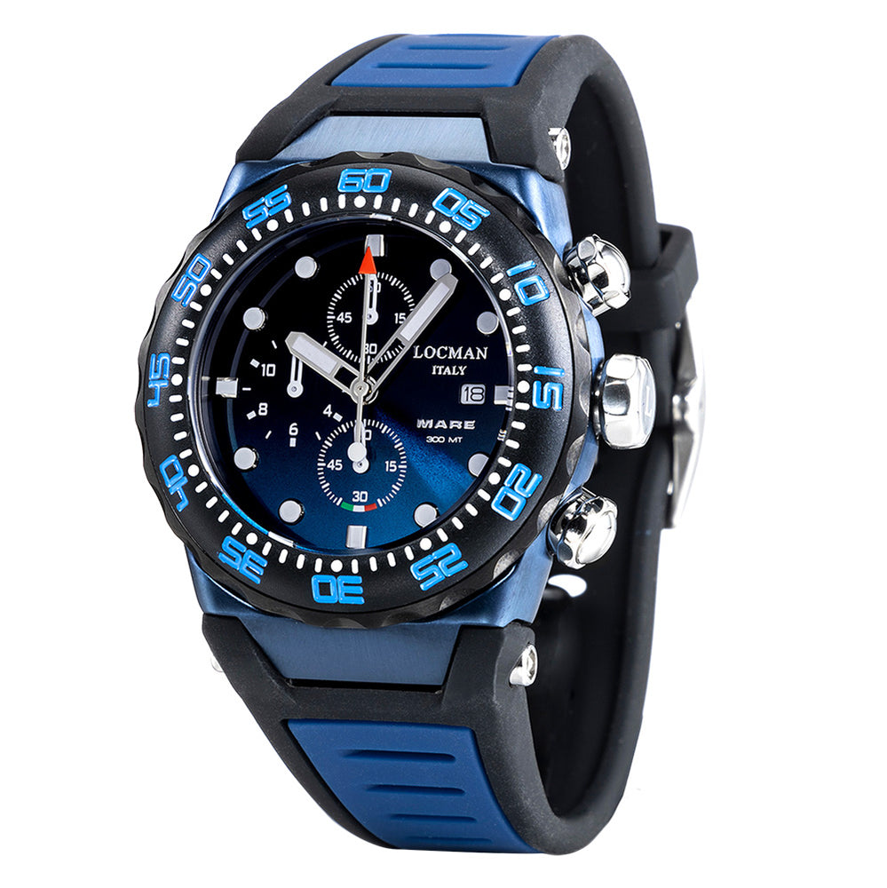 Locman Mare 300 MT Chrono Quartz 44mm 0560B24A-BLKBNKSB2