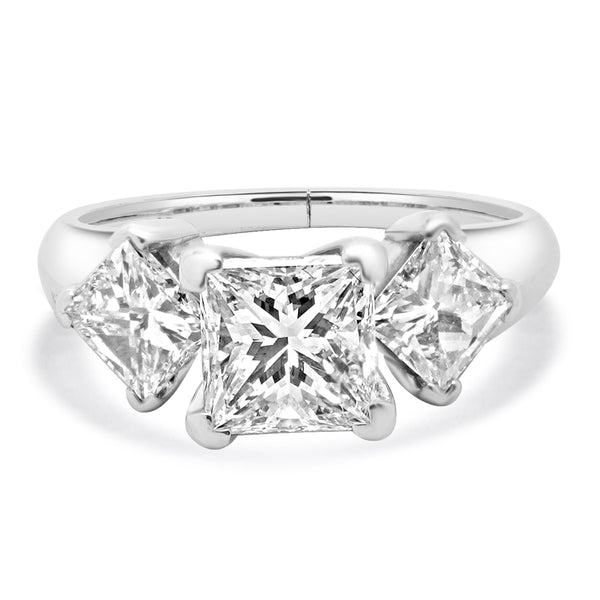 14 Karat White Gold Princess Cut Diamond Engagement Ring