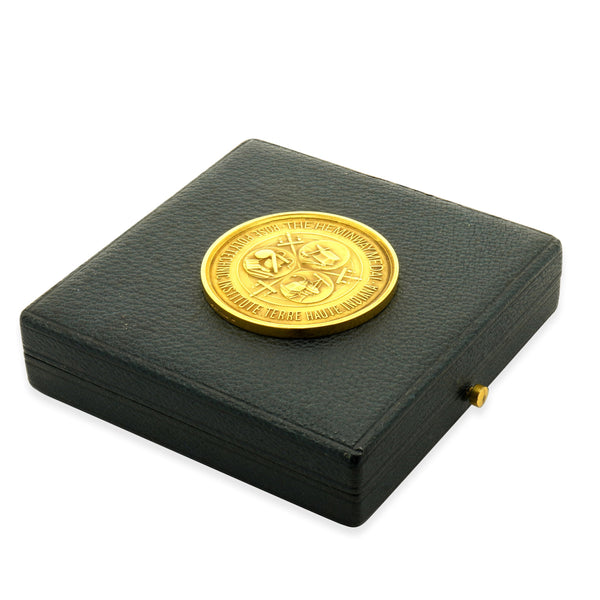 Tiffany & Co. 18 Karat Yellow Gold Heminway Medal Indian 1953