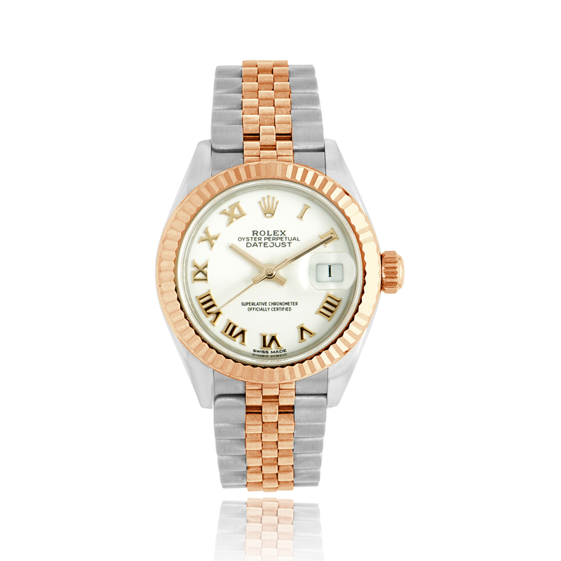 Rolex Stainless Steel & 18 Karat Rose Gold Datejust 28