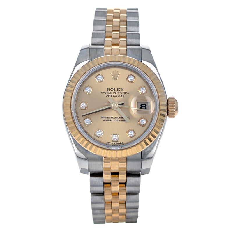 Rolex Lady-Datejust 26mm Stainless Steel Yellow Gold 179173