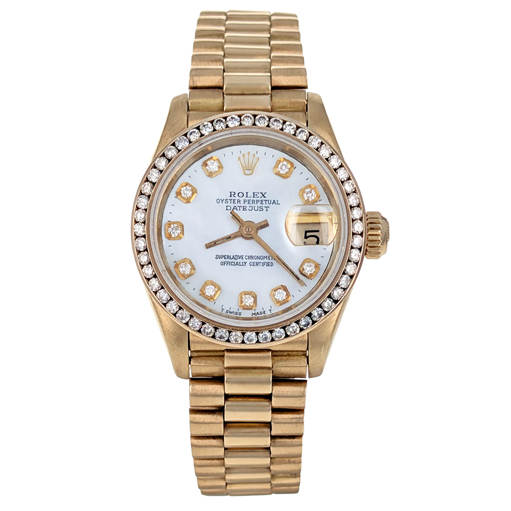 Rolex Lady-Datejust 26mm Yellow Gold President 69178