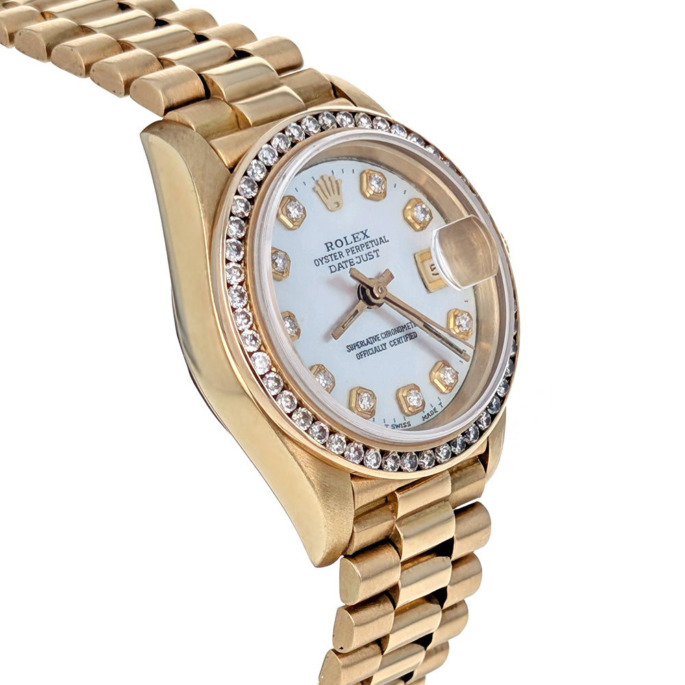 Rolex Lady-Datejust 26mm Yellow Gold President 69178