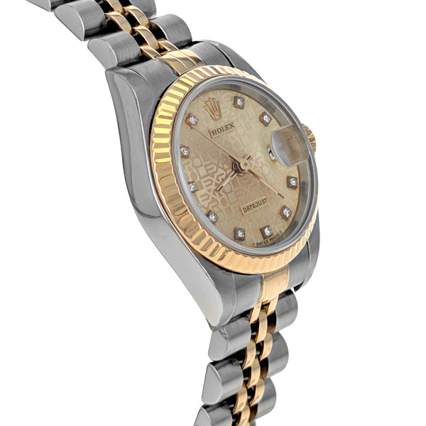 Rolex Lady-Datejust 26mm Stainless Steel Yellow Gold 69173