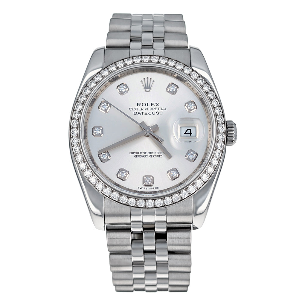 Rolex Datejust 36 Stainless Steel White Gold 116244