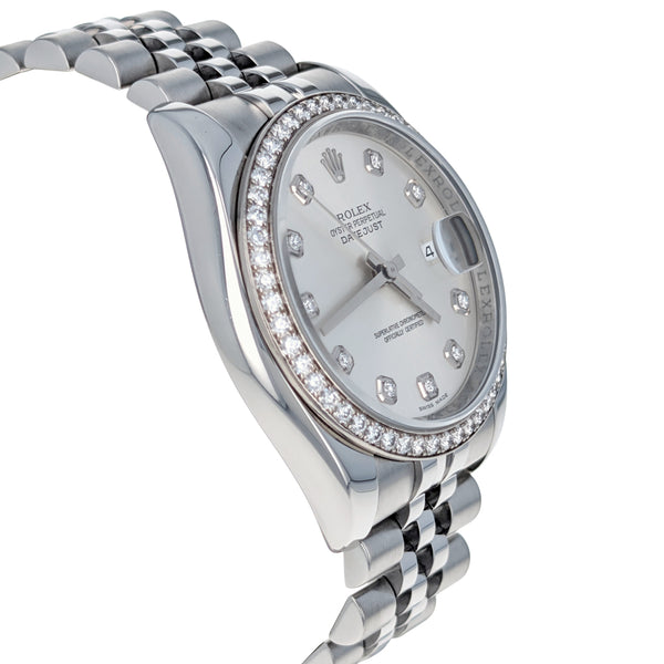 Rolex Datejust 36 Stainless Steel White Gold 116244