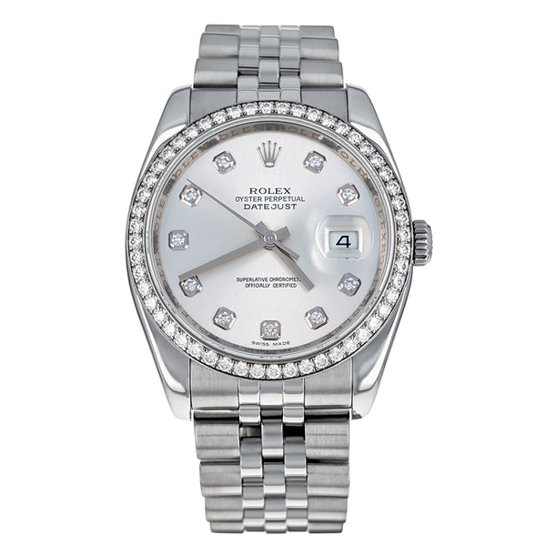 Rolex Datejust 36 Stainless Steel White Gold 116244