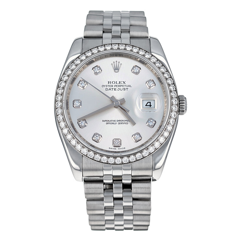 Rolex Datejust 36 Stainless Steel White Gold 116244