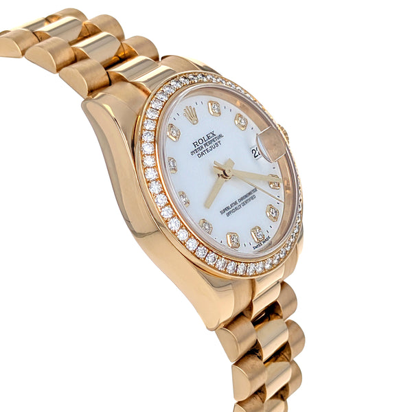 Rolex Datejust 31 Yellow Gold Diamonds President 178288
