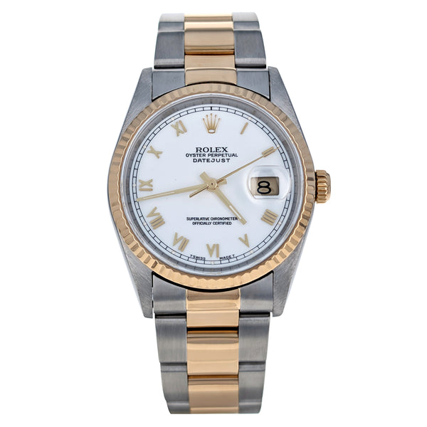 Rolex Datejust 36 Stainless Steel Yellow Gold 16233