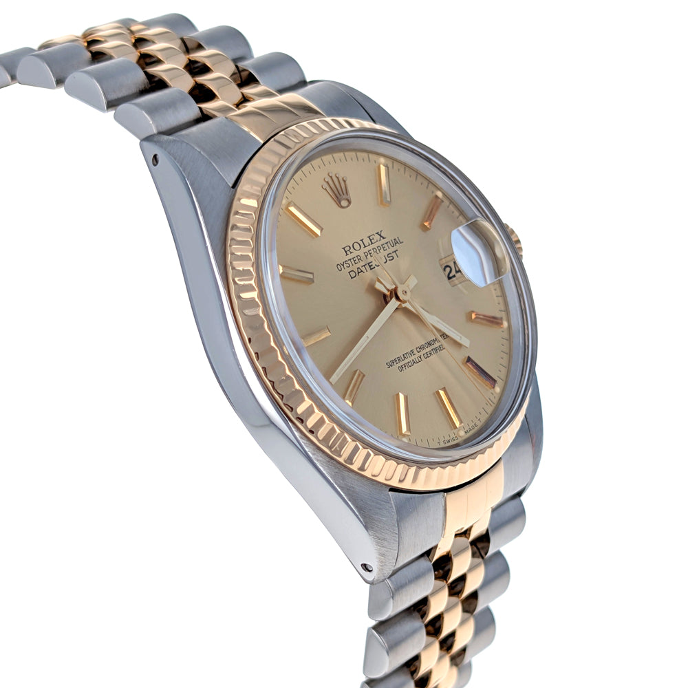 Rolex Datejust 36mm Stainless Steel Yellow Gold 16013