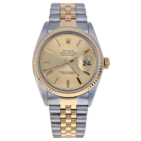Rolex Datejust 36mm Stainless Steel Yellow Gold 16013