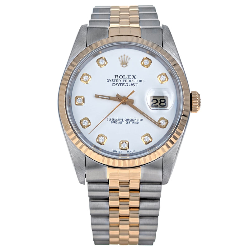 Rolex Datejust 36 Stainless Steel Yellow Gold 16233
