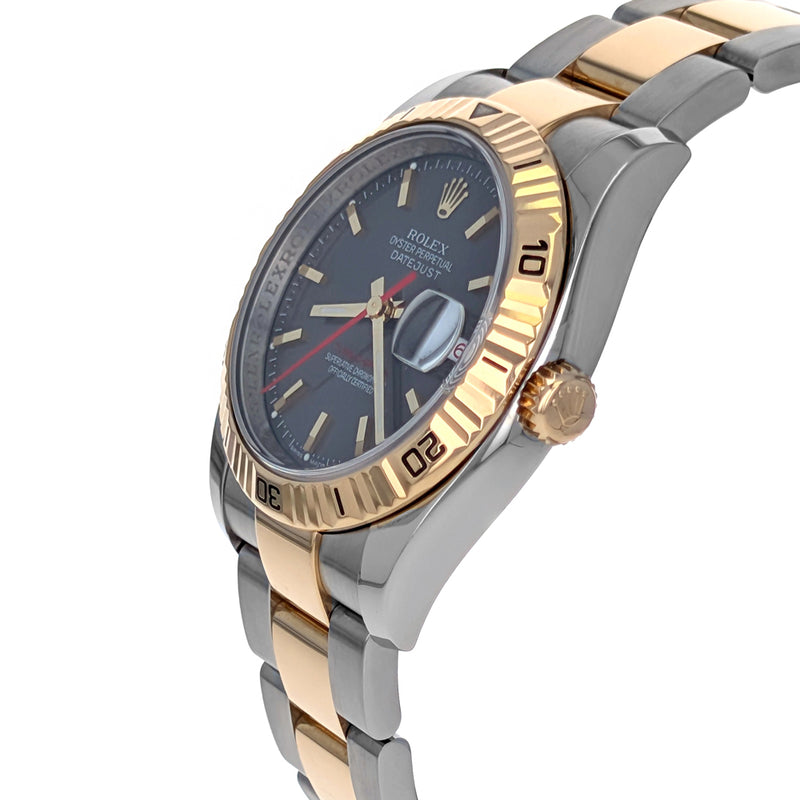 Rolex Datejust Turn-O-Graph Thunderbird 36mm Stainless Steel Yellow Gold 116263