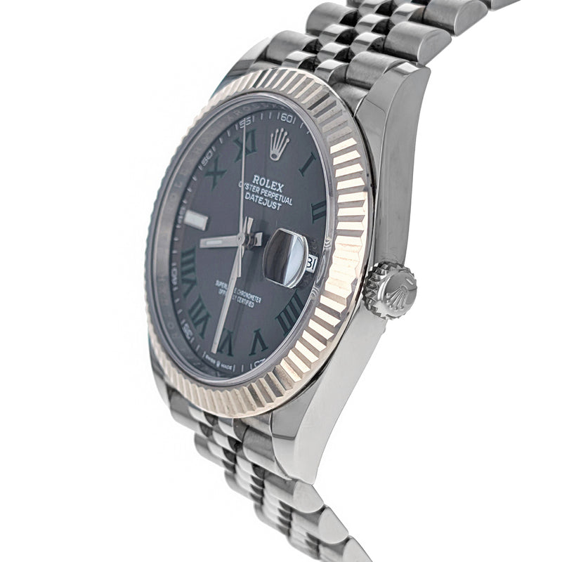 Rolex Datejust 41 Stainless Steel White Gold Wimbledon 2018 126334