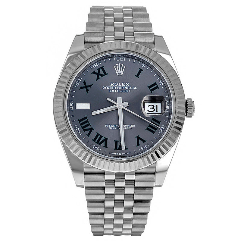 Rolex Datejust 41 Stainless Steel White Gold Wimbledon 2018 126334