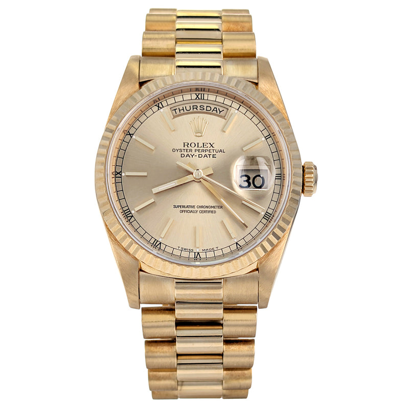 Rolex Day-Date 36 Yellow Gold President 18238