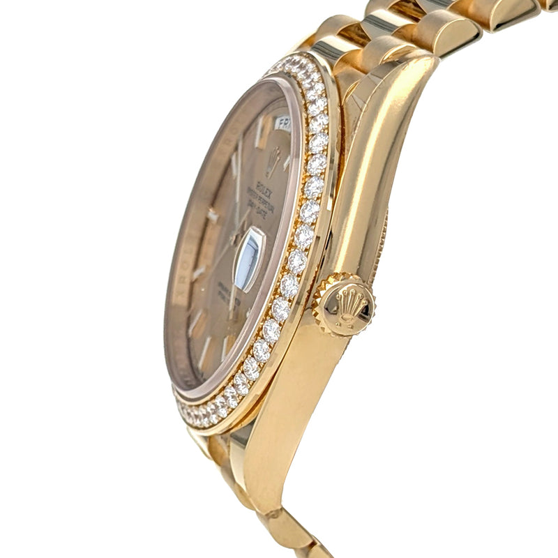 Rolex Day-Date 40 Yellow Gold President Diamonds 228348RBR