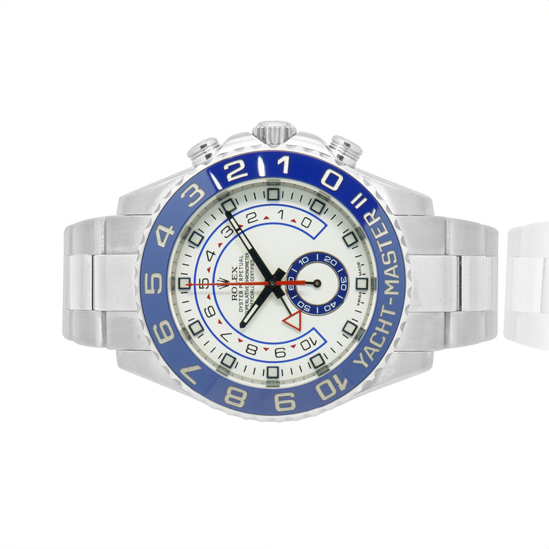 Rolex Yachtmaster II Blue Ceramic Bezel Stainless Steel Watch Ref